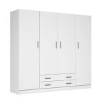 ARMARIO 4 PUERTAS 2 CAJONES BLANCO ALTA 2-COMPRESS