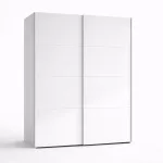 Armario económico blanco 150x210cm de dos puertas correderas en perspectiva