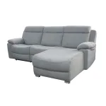 Chaiselongue relax Olimpo gris en perspectiva desde el lado de la chaise