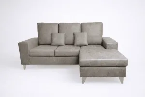 Sofá reversible chaiselongue Duque cemento