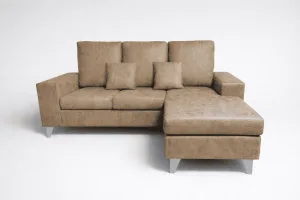 Sofá reversible chaiselongue Duque piedra