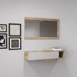 Recibidor horizontal Elba colgado en la pared junto a cuadros decorativos