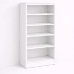 Zapatero Rhin blanco sin puertas mostrando sus baldas interiores