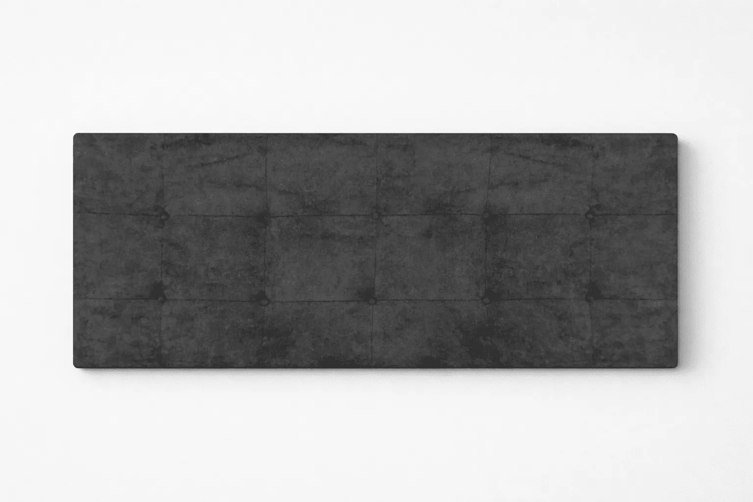 Cabecero Factory nido gris oscuro tapizado con botones