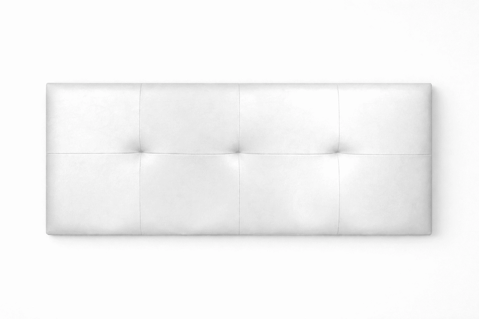 Cabecero Low polipiel blanco con acabado capitoné