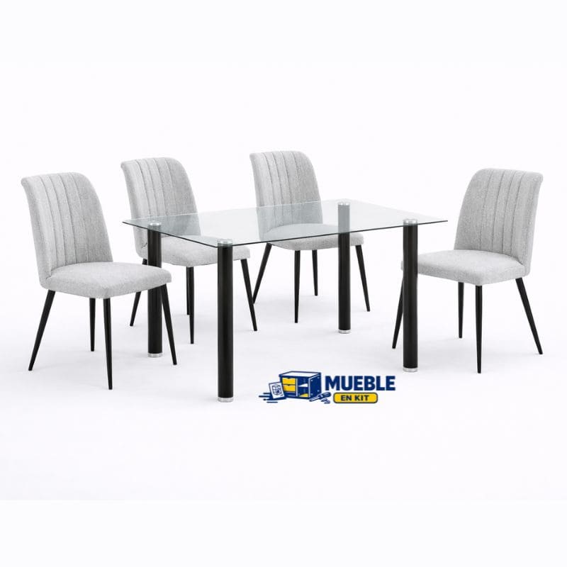 Pack comedor Yuri + 4 sillas rory