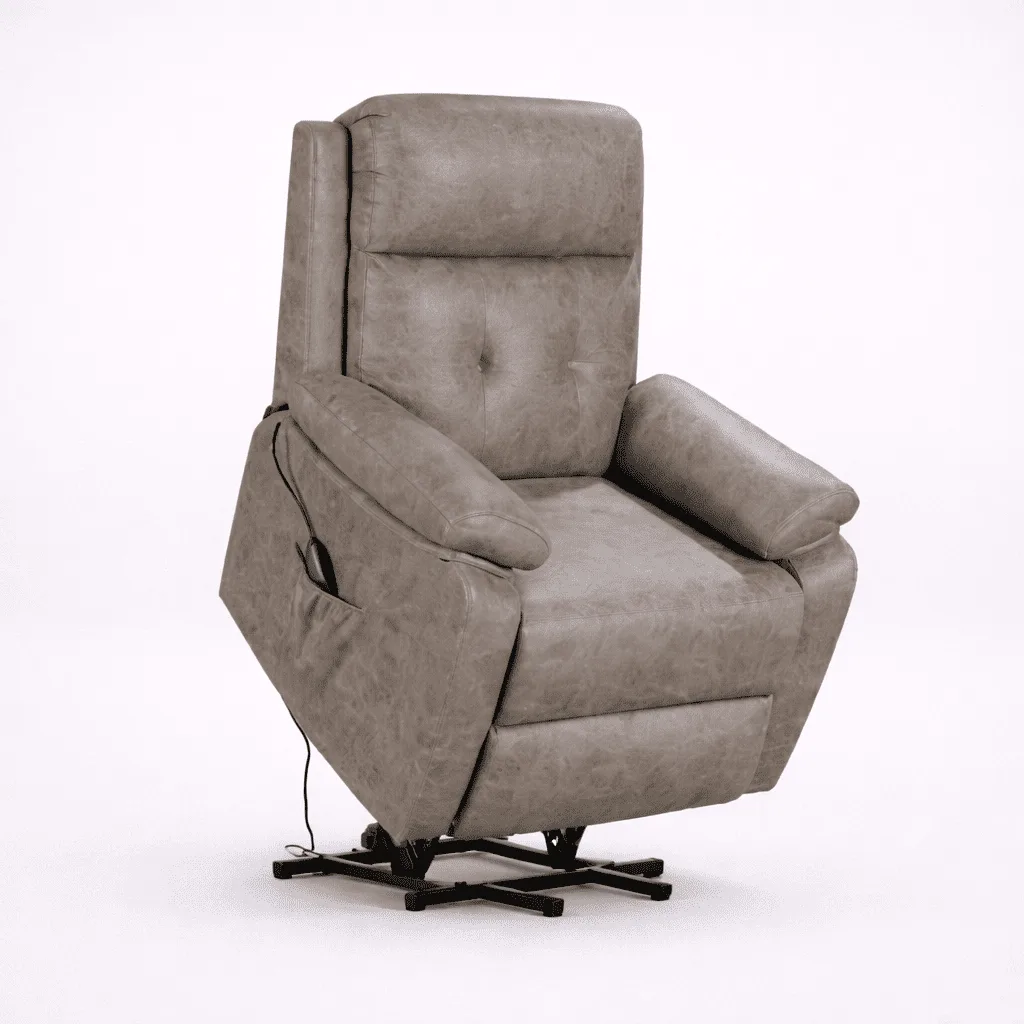 Sillón powerlift cemento 136 con función levantapersonas elevada