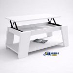 Mesa de centro elevable blanco