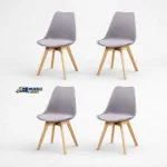 Pack 4 sillas fina gris