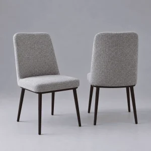 Pack de 4 Sillas de Comedor Stacy Gris con Patas Negras