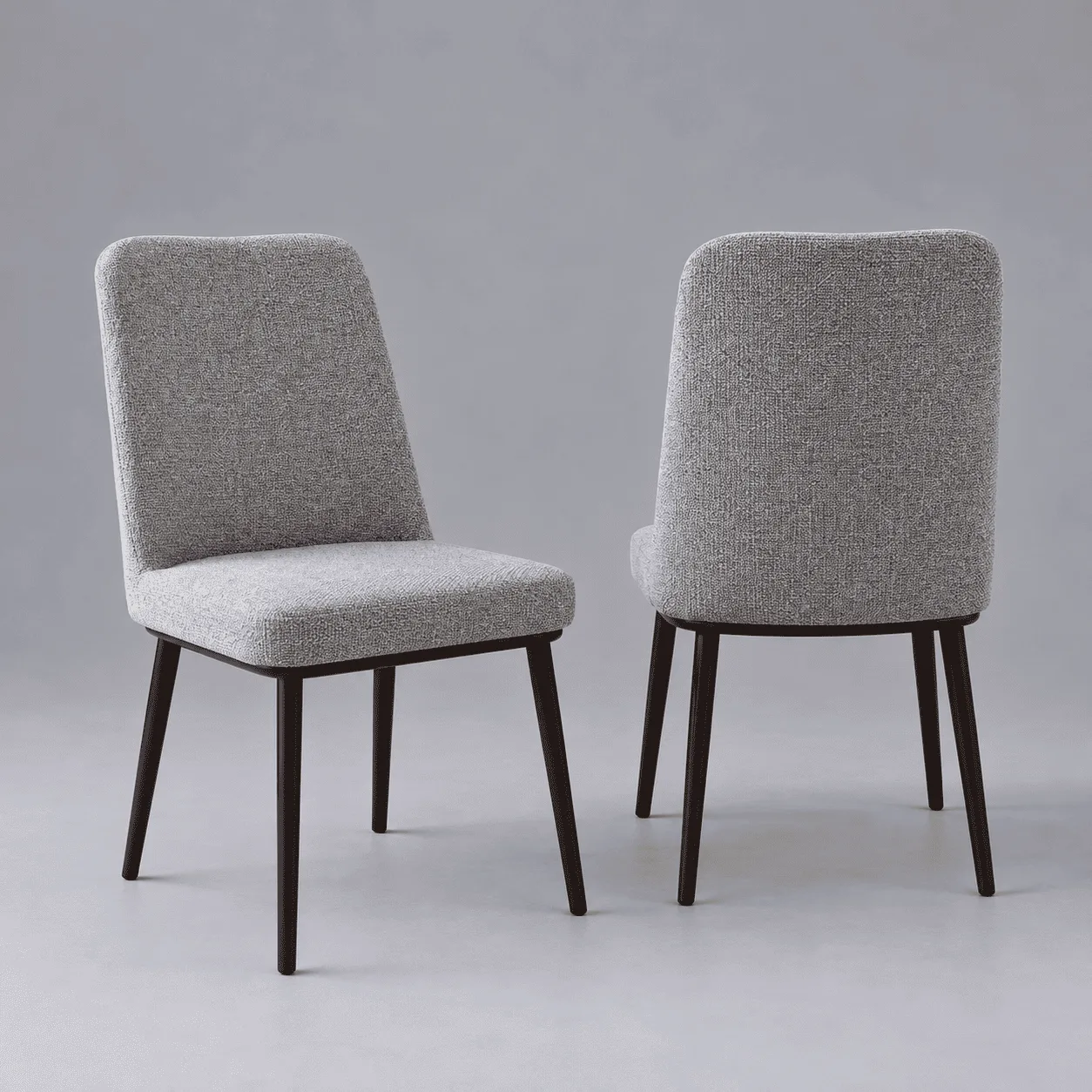Silla de Comedor Stacy Gris con Patas Negras UNIDAD